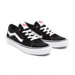 photo des chaussures vans skate low black white