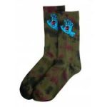 SANTA CRUZ SOCKS SCREAMING HAND TIE DYE Black / Grape / Green