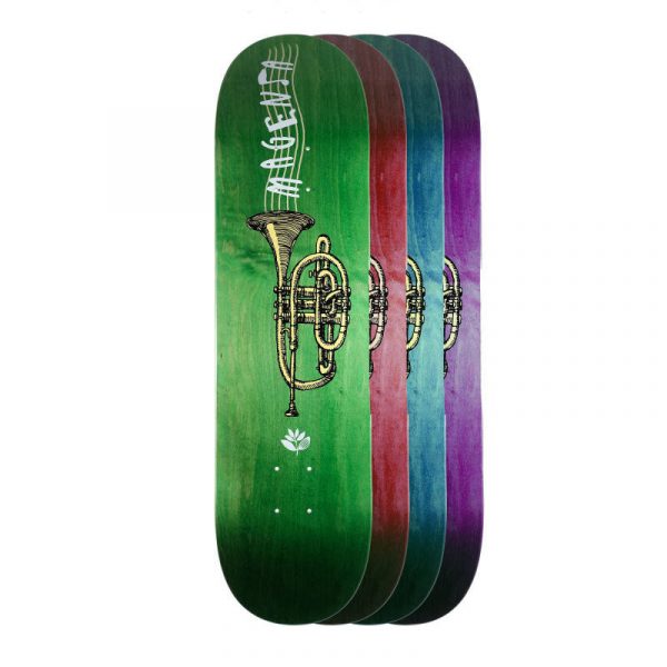 photo de la planche de skateboard magenta trumpet one off