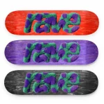 photo de la planche de skateboard rave sulli purple