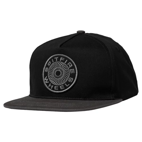 067-SF-CP-HDW-CLASSIC_87_SWRL_PATCH-BLACK-FRONT photo de la casquette spitfire classic 87 patch black tan