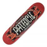 photo de la planche de skateboard real patrick oval maroon