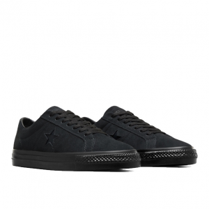 photo de la chaussure converse cons one star pro ox black black black