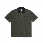 Image du polo shirt checkered black green