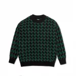 Image du pull polar zig zag knit sweater black dark teal