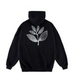 Image du sweat à capuche magenta botanic hoodie noir