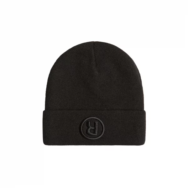 RLOGObeanieblack_0 photo du bonnet Rave skateboards R beanie black