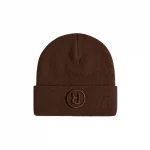 photo du bonnet rave skateboards R logo dark brown