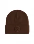 photo du bonnet rave skateboards R logo dark brown