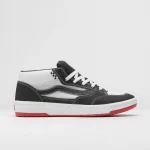 photo des chaussures de skateboard zahba mid black white red