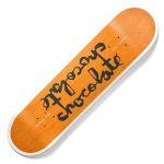 photo de la planche de skateboard chris roberts chocolate twin chunk orange