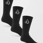 photo des chaussettes volcom 3 pack black