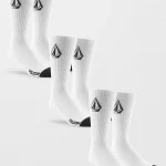 photo des chaussettes volcom 3 pack white