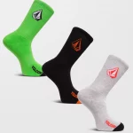 Image du pack de chaussettes volcom electric green