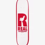 photo de la planche de skateboard real renewal doves white