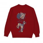 photo du pull the loose co cat knitted sweater bordeaux