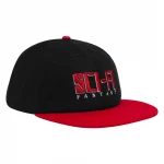 photo de la casquette sci fi display red black