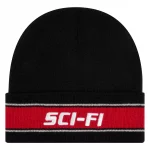 photo du bonnet sci fi fantasy striped logo black