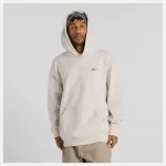 photo du hoodie new balance numeric french terry oatmeal heather