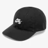 photo de la casquette nike sb club cap black white