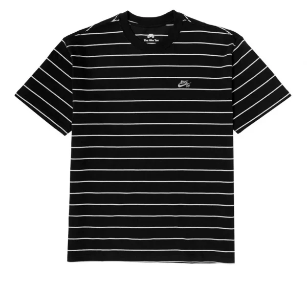 photo du tshirt nike sb stripe black white