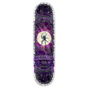 photo de la planche de skateboard real cathedral hayley purple