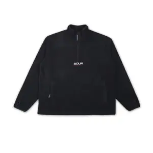 photo de la polaire de skateboard sour half zip black