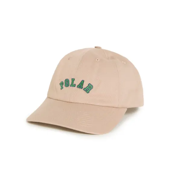 Polar-Skate-Co-SU25-Sai-Cap-College-Beige-1.png photo de la casquette de skateboard polar sai cap college ecru