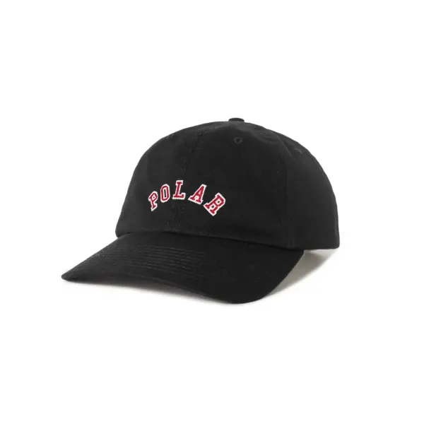 Polar-Skate-Co-SU25-Sai-Cap-College-Black-1.png photo de la casquette polar sai college logo black
