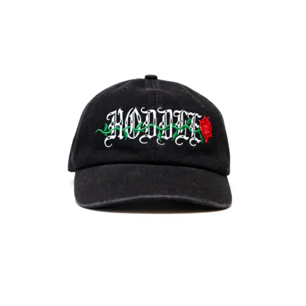 photo de la casquette hoddle rose cap black
