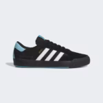 photo de la chaussure de skateboard nora black white gold