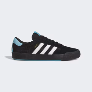 photo de la chaussure de skateboard nora black white gold