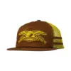 photo de la casquette antihero basic eagle brown mustard
