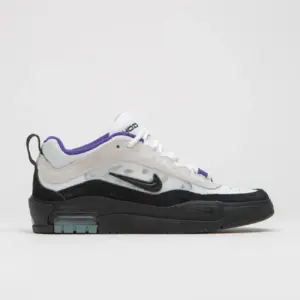Photo de la chaussure de skateboard nike Sb air max ishod black white purple