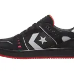 photo de la chaussure de skateboard converse black red red