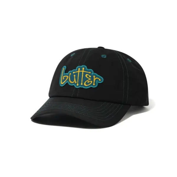 photo de la casquette butter connection 6 panel black