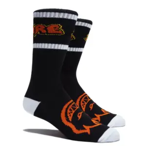 photo des chaussettes spitfire hellfire socks black / Orange