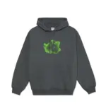 photo du pull de skateboard polar dave hoodie metal logo graphite