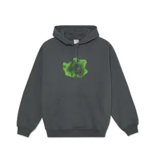 photo du pull de skateboard polar dave hoodie metal logo graphite