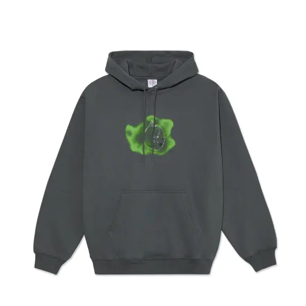 Polar-Skate-Co-F25-Dave-Hoodie-Metal-Logo-Graphite-1.png photo du pull de skateboard polar dave hoodie metal logo graphite