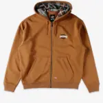 photo du sweatshirt à capuche zippé Thrasher x dickies brown duck
