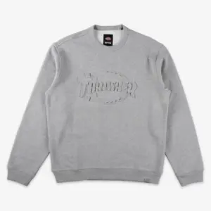 photo du pull dickies x thrasher grey