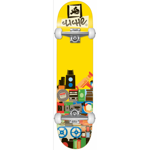 cliche-complete-80-x-316-document-yellow photo de la planche de skate cliché document yellow
