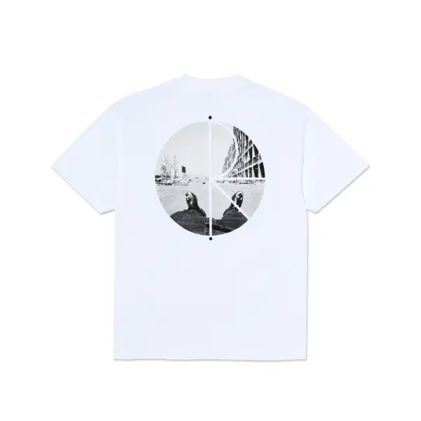 Polar-Skate-Co-W25-Fill-Logo-Tee-Happy-Sad-White-2 Photo du tshirt polar fill logo happy sad white