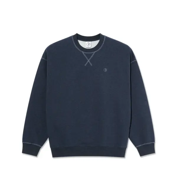 Photo du pull de skateboard Polar Frankie Crewneck navy melange