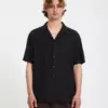 photo de la chemise de skateboard volcom single stone shirt gloss black
