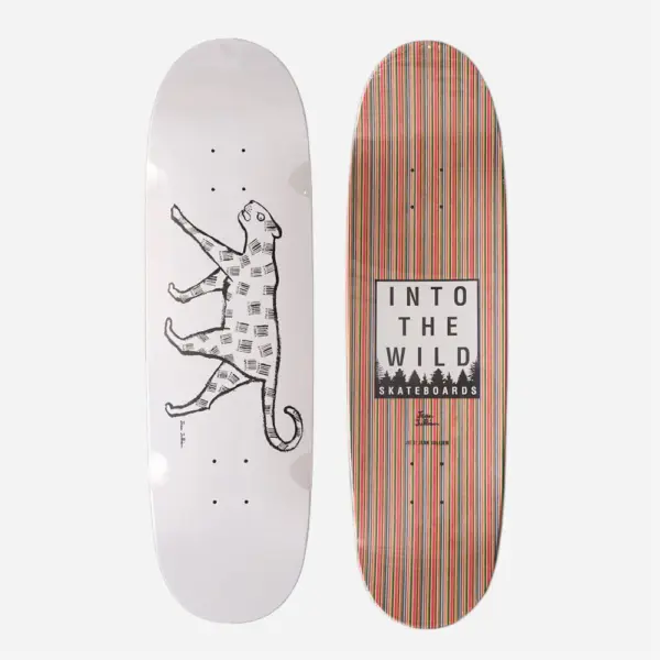 photo de la planche de skateboard into the wild jullien guepard