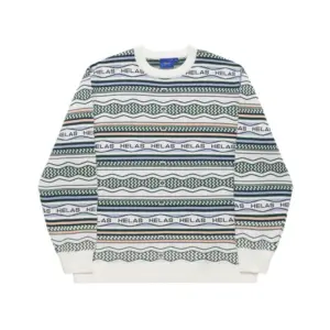 photo du pull de skateboard helas kool crewneck light beige