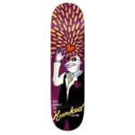 photo de la planche de skateboard krooked knox eyes purple