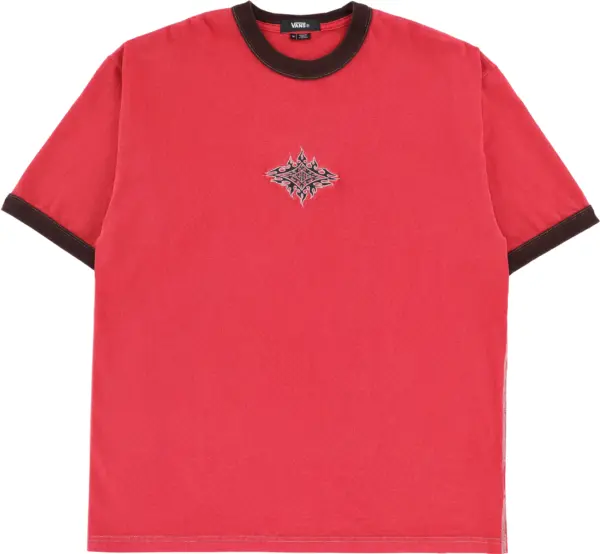 photo du tshirt vans flame face crimson haze